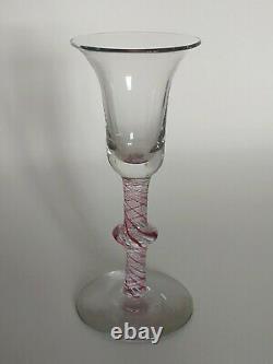 Opaque Red And White Twist Stem Glass Twist Glass Watermark Red And White 18th