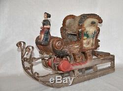 Painted Wooden Boat Around 1900, Black Forest Worker