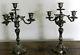 Pair Of Ancient Candelabres In Silver Bronze Xix Th Century H 34 Cm D 20 Cm