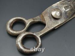 Pair Of Ancient Scissors In Iron Forge Many Poincons Anciennes Art Populaire