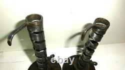 Pair Of Candlesticks Normand XIX Same Winery Rats Pigtail Lm-ln