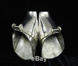 Pair Of Stirrups Of Parade In Nickel Silver. Popular Art And Tradition. Horse