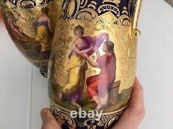 Pair Of Vases 19th Vienna Porcelain