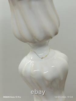 Pair of 2 Superb Antique Candle Holders in Ceramic Faience Jean Roger