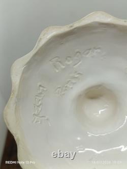 Pair of 2 Superb Antique Candle Holders in Ceramic Faience Jean Roger