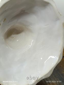 Pair of 2 Superb Antique Candle Holders in Ceramic Faience Jean Roger