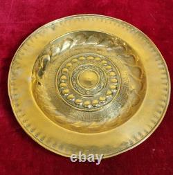 Pair of Ancient Alms Basins. Repoussé Copper or Brass. Spain. 18th Century