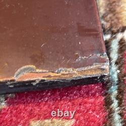 Pair of Lacquered and Decorated Panels Japan Mount FUJI Meiji Period Very Rare