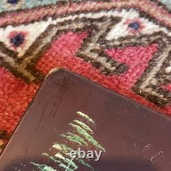 Pair of Lacquered and Decorated Panels Japan Mount FUJI Meiji Period Very Rare