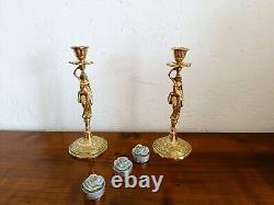 Pair of Louis XV bronze candlesticks