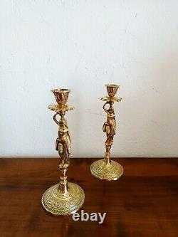 Pair of Louis XV bronze candlesticks