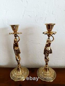 Pair of Louis XV bronze candlesticks