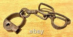 Pair of forged iron shackles from the 18th century
