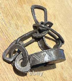 Pair of forged iron shackles from the 18th century