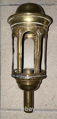 Pair of openwork brass tips in the Empire style, Napoleon III antique