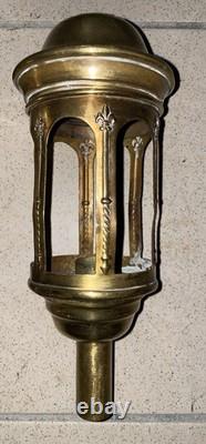 Pair of openwork brass tips in the Empire style, Napoleon III antique