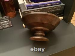 Paul Fouillen 1920 Very Beautiful Pyrographed Wooden Bowl. Perfect condition