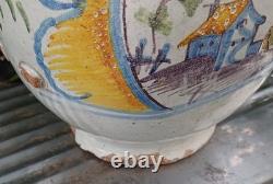 Pilgrim's flask, Nevers faience, 18th century