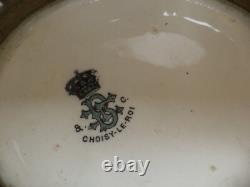 Planter Faience Vase Bronze Mount Choisy Le Roi Flowers Bowl Model with Cat
