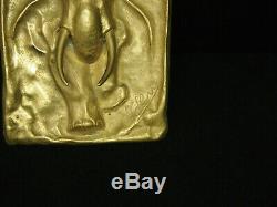 Plate Bronze Animal Art Elephant Copy. Ld. Counter French Art
