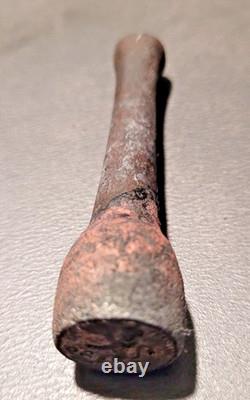 Polished Iron Sealed Seal - Copper, 18th Century, Engraved Coat of Arms, 1729