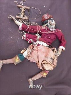 Polychrome Wooden Puppet with Articulated Mouth, Hands, Fingers, and Feet, China, 19th Century