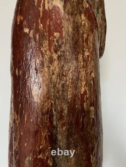 Polychrome oak Evangelist. High period, Middle Ages, statue, sculpture