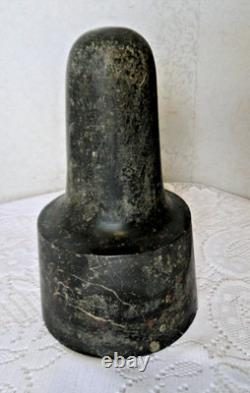 Polynesian carved natural stone pestle, antique folk art, 19th century, No. 1