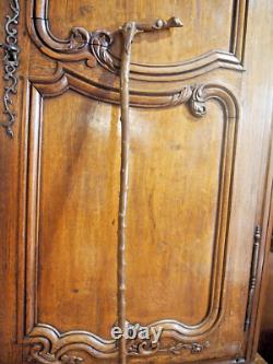 Popular Art 19th Century Carved Wooden Cane Representing a Dog