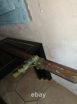 Popular Art Antique Tool 19th Century Silk Weaver's Measuring Rule in Wood and Bronze