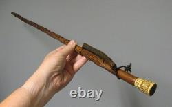 Popular Art Cane in Carved Boxwood