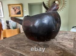 Popular Art Mortar and Its Wooden Pestle 19th Century