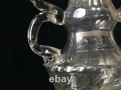 Popular Art Rare Vase Old Blown Glass Engraved Period 18th 18th