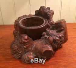 Pots In A Beautiful Bramble Boxwood Folk Art Nineteenth