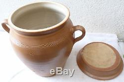 Pottery Saloir High Ear Pot. 33,5cm Soudouest Confit Jar With Fat 10 LI