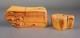 Pretty Duo Of Cedar Boxes By Craig Boland, American Folk Art 1970s