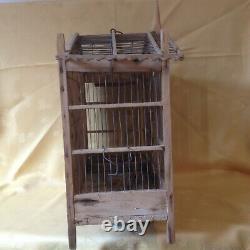 Pretty Old Cage Made Of Wood And Wire, Popular Work Of Art