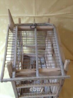 Pretty Old Cage Made Of Wood And Wire, Popular Work Of Art