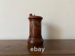 Provencal Coffee Mill in Natural Turned Oak from the 18th Century Folk Art