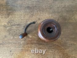 Provencal Coffee Mill in Natural Turned Oak from the 18th Century Folk Art