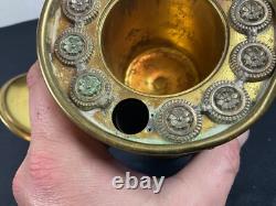 RARE Cigar and Cigarette Distributor Box, 19th Century Repoussé Brass