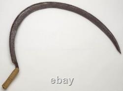 RARE FORGED IRON SICKLE REVOLVER MAIN 19th/1900 ANCIENT HARVESTING FLYING