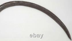 RARE FORGED IRON SICKLE REVOLVER MAIN 19th/1900 ANCIENT HARVESTING FLYING