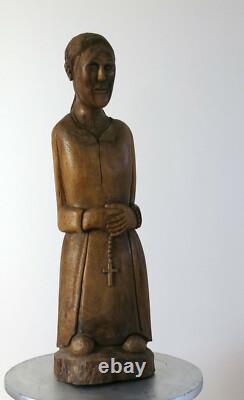RELIGIOUS STATUE, signed JR or RJ, artist, folk art, religious, sculpture