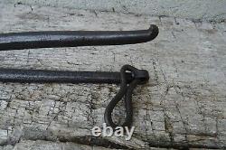 Rare 17th Century Wrought Iron Gaufrier Dated 1622 Lilies Flowers Markings