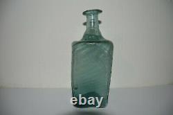 Rare 18th Century Swiss / Austrian Alpine Decanter Half Post Glass Bottle