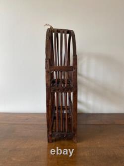 Rare 19th-Century Wooden Glass Rack / Drainer from Normandy – Folk Art
