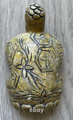 Rare Ancient Japanese Sculpture Stone Wise Immortal Turtle Longevity 19th-20th Century