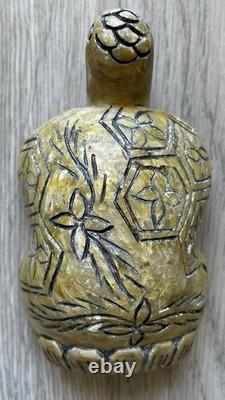 Rare Ancient Japanese Sculpture Stone Wise Immortal Turtle Longevity 19th-20th Century