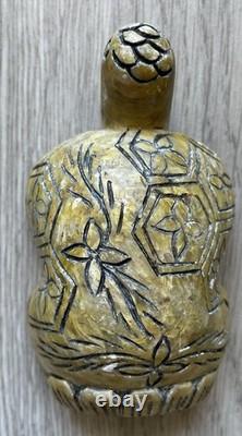 Rare Ancient Japanese Sculpture Stone Wise Immortal Turtle Longevity 19th-20th Century